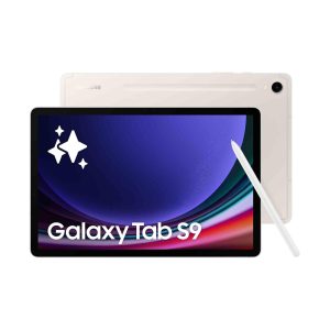 Samsung Galaxy Tab S9 Tablette avec Galaxy AI, Android, 11" 128Go de Stockage, Lecteur MicroSD, Wifi, S Pen Inclus, Crème, Exclusivité Destockage Multimédia Version FR