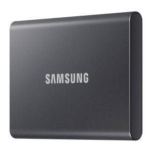Samsung SSD Externe T7 2 To, Gris titane, MU-PC2T0T/WW, Vitesse de lecture/écriture jusqu'à 1050 Mo/s, Sécurisation par mot de passe