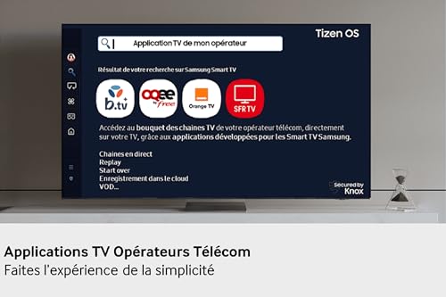 Samsung TV 55 Pouces Crystal UHD 55U8075F 4K Smart TV, Bluetooth, WiFi, Airplay, Crystal Processor 4K, HDR, Q-Symphony, Knox Security, Gaming Hub, Bixby, Applications opérateurs intégrées – Image 4