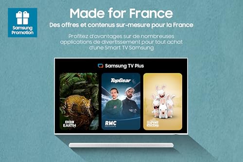 Samsung TV 55 Pouces Crystal UHD 55U8075F 4K Smart TV, Bluetooth, WiFi, Airplay, Crystal Processor 4K, HDR, Q-Symphony, Knox Security, Gaming Hub, Bixby, Applications opérateurs intégrées – Image 5