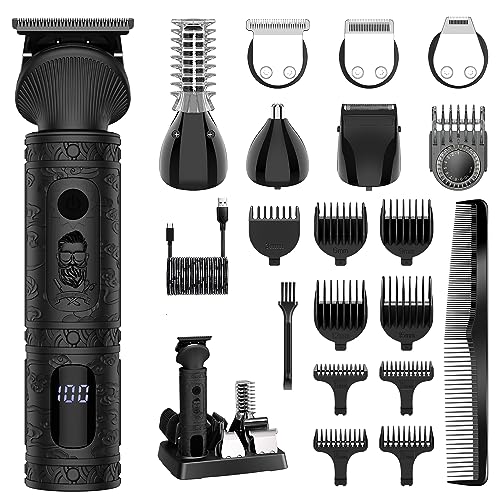 Scotton Kit Tondeuse à Cheveux 7-en-1 Pro Pour Hommes - Rasoir Électrique Sans Fil T-Blade - Noir – Image 2