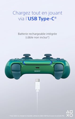 Sony, Manette PlayStation 5 officielle DualSense, Sans fil, Batterie rechargeable, Bluetooth, Compatible avec PS5, Couleur : Chroma Teal – Image 6