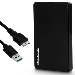 Storite Disque Dur Externe 200Go HDD USB3.0 Ultra Rapide et Fin pour la Sauvegarde des données – Disque Dur Portable Compatible pour Mac, Ordinateur Portable, PC, PS4, Console de Jeu (Noir)