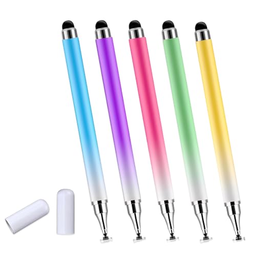 Stylet Tablette 5 pièces, 2 en 1, compatible avec tous les téléphones/tablettes, pour Smartphone, très Sensible et de Haute Précision, Stylo Tactile, Téléphone Portable – Image 2