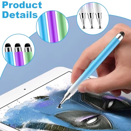 Stylet Tablette 5 pièces, 2 en 1, compatible avec tous les téléphones/tablettes, pour Smartphone, très Sensible et de Haute Précision, Stylo Tactile, Téléphone Portable – Image 4