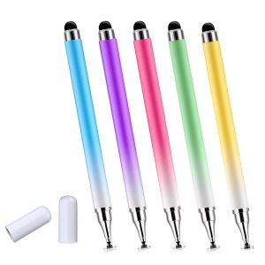 Stylet Tablette 5 pièces, 2 en 1, compatible avec tous les téléphones/tablettes, pour Smartphone, très Sensible et de Haute Précision, Stylo Tactile, Téléphone Portable
