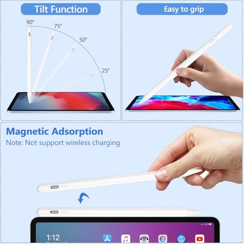Stylet Tablette, Stylets pour Téléphones Portables, Stylet Capacitif Universel Compatible avec Huawei, Samsung, Lenovo, Mi Tablette – Image 6