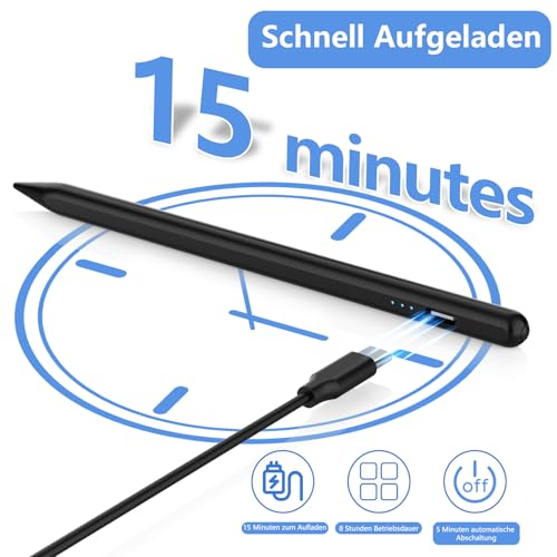 Stylet Tablette pour Android, Stylets pour Téléphones Portables, Stylet Capacitif Universel Compatible avecLenovo, Samsung, Huawei et Mi Tablette, Téléphone(Noir) – Image 4
