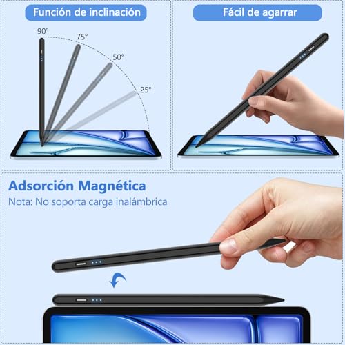 Stylet Tablette pour Android, Stylets pour Téléphones Portables, Stylet Capacitif Universel Compatible avecLenovo, Samsung, Huawei et Mi Tablette, Téléphone(Noir) – Image 5