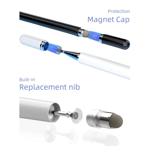 Stylet pour Samsung Galaxy Tab A9+ / A8 / A7 / A7 Lite, Haute sensibilité et précision capacitif pour Tous Les appareils tactiles (Blanc) – Image 5