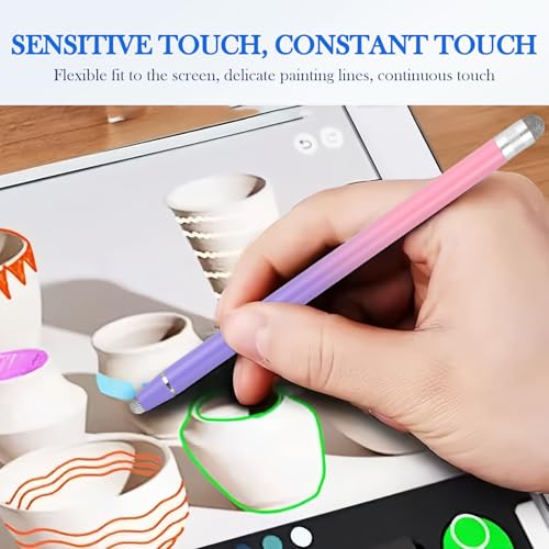 Stylet pour écran tactile 2 en 1, stylet capacitif, haute sensibilité, stylet universel pour toutes les tablettes/smartphones, compatible avec Android/iOS – Image 4