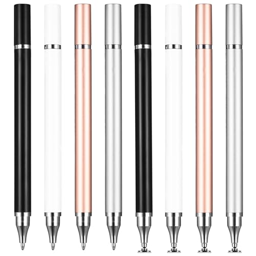 Stylo Tablet, 8 Pcs Stylo Écran Tactile, Stylo Stylus 2 en 1avec Bille Convient à Tous Les Téléphones/Tablettes, pour iPhone/iPad/Samsung/Lenovo/Xiaomi/Android/Huawei, etc. – Image 2