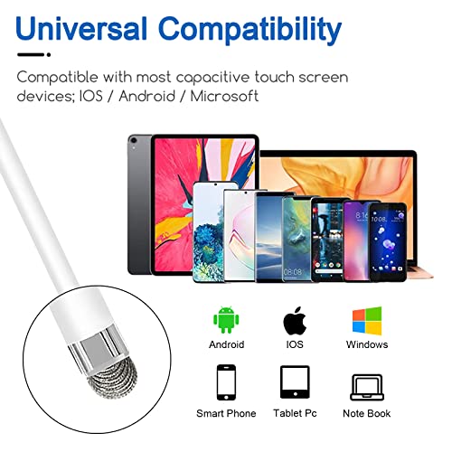 Stylos pour écrans tactiles, Stylet capacitif Haute sensibilité, Capuchon de Couverture magnétique, Universel pour Apple/iPhone/iPad Pro/Mini/Air/Android/Microsoft et Autres écrans tactiles – Image 5