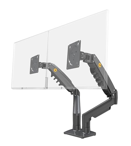 Support de Bureau pour 2 écrans PC LCD LED 17 "- 27" réglage dans Plusieurs Axes, Pivot, Ressort à gaz jusqu'à 2x9 kg – Image 3