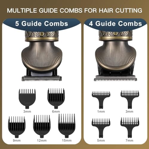 Surker Tondeuse Barbe Homme Tondeuse Cheveux Professionnelle Avec Lame en T de Coupe de Cheveux Chauve 0 mm Rasoir électrique Tondeuse Corps de Précision pour Nez 7 en 1 – Image 5