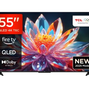 TCL 55T6C Fire TV 55 Pouces QLED 4K UHD Smart TV, HDR (Multi-Format), Dolby Atmos, Motion Clarity