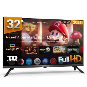 TD Systems - Smart TV 32 Pouces Full HD, Android 14 GTV, télévision TNT HD, modèle 2025, téléviseur avec 2 Ans de Garantie - PRIME32K21FGLE