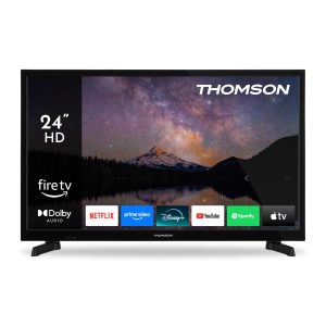 THOMSON 24 Pouces (60 cm) HD LED Smart TV avec Fire TV, Commande vocale Alexa, AirPlay, Wi-FI, Triple Tuner(câble/Satellite/antenne), Bluetooth 5.0, HDMI, USB, AV in, CI+, 24HF2S35
