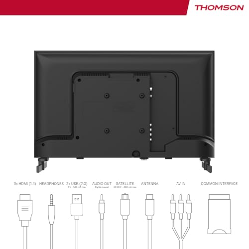 THOMSON 24 Pouces (60 cm) LED HD Easy TV - Non Smart - Hotel Mode, USB, HDMI, Triple-Tuner (Câble/Satellite/Antenne), AV in, CI+, A+ Panneau - 24HD2S13 – Image 7