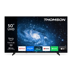 THOMSON 50 Pouces (126 cm) 4K UHD LED Smart TV avec Fire TV, Commande vocale Alexa, AirPlay, Wi-FI, Triple Tuner(câble/Satellite/antenne), Bluetooth 5.0, HDMI, USB, AV in, CI+, 50UF4S35