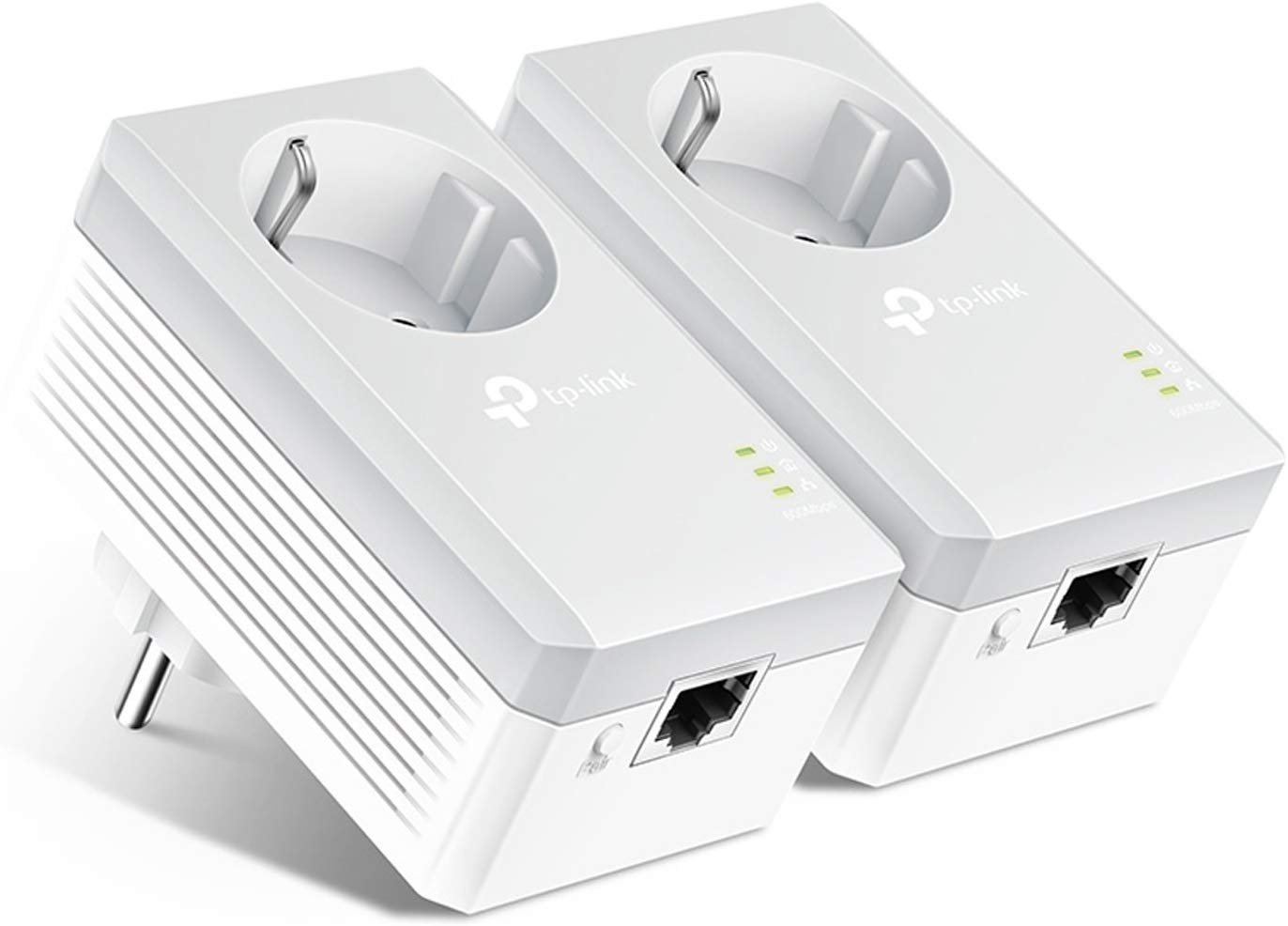 TP-Link TL-PA4010P KIT Prise CPL 600Mbps, Homeplug AV2 600Mbps, Prise de Courant Intégrée, Boitier CPL, Brancher et Utiliser, Port Ethernet, CPL Fibre, OneMesh, Pas de Nouveaux Fils ni Perçage