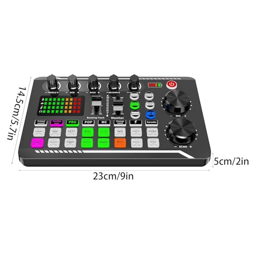 Table De Mixeurs DJ | Carte Son En Direct Avec Effets De Mixage Dj Et Changeur De Voix, Mixeur Audio Professionnel Avec Changeur De Voix À Lumière LED, Carte D'effets Sonores Pour Streaming – Image 8