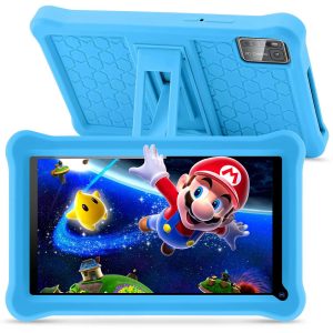 Tablette Enfants 7 Pouces Android Tablette Éducative Enfant avec Écran HD, 8Go RAM+64Go ROM(TF 256Go), Contrôle Parental, Bluetooth, WiFi, Tablettes pour Enfants avec Étui Antichoc EVA (Bleu)