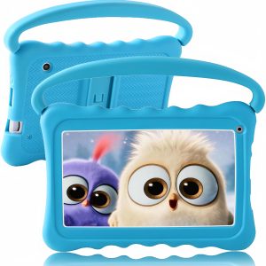 Tablette pour Enfants avec Étui 7 Pouces Bebe Tablette Tactile écran 2GB+32GB Quad Core IPS Dual Camera Bluetooth Parental Control Android 11 Tablette Enfant avec WiFi pour Jeunes Filles (Bleu)