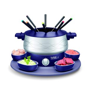 Tefal Appareil à fondue, Revêtement antiadhésif, Plateau rotatif avec 5 ramequins, Tous types de fondues, Fabriqué en France, Simply Invents EF351412