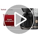 Tefal Cafetière filtre, 10 à 15 tasses, 1,25 L, Porte-filtre amovible, Arrêt automatique, Ouverture automatique du couvercle, Ergonomique, Includeo, Noire, CM533811 – Image 8
