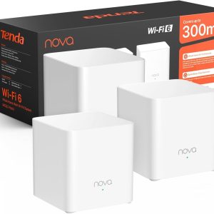Tenda Nova Mesh MX3 (3 Packs) - Système WiFi 6 Mesh AX1500, Routeur Mesh Wi-Fi Double Bande, Couverture de 270㎡, Installation Facile, Contrôle Parental