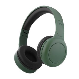 T'nB - Casque Bluetooth sans Fil, Supra-Auriculaire Confortable, Pads en Mousse, Microphone Intégré, Arceau Réglable, Autonomie 24h, Léger Et Pliable - Vert