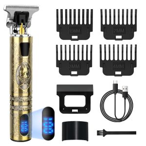 Tondeuse Cheveux Hommes, Tondeuse Barbe Homme, Rasoir Electriques Avec Afficheur LED, T-blade Tondeuse Finition pour Coupe et Contours Barbe