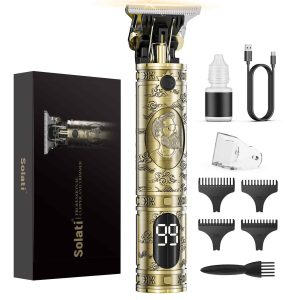 Tondeuse Cheveux Hommes, Tondeuse Barbe Homme T Zéro écart Avec écran LED De Finition Barbier Professionnel Rasoir Homme Rasoir Electriques Cheveux Cadeau
