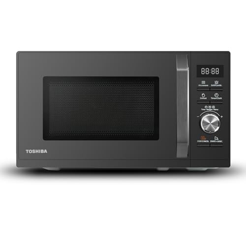 Toshiba MW3-AG20PE(BK) Four à micro-ondes 3 en 1 20 L avec Gril, décongélation automatique, micro-ondes, gril, combiné, 5 niveaux de puissance, 8 programmes automatiques, nettoyage facile, noir – Image 2