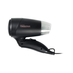 Tristar Sèche-cheveux de voyage - Poignée pliable - Taille compacte - Puissance forte de 1200 Watt - Noir - HD-2460