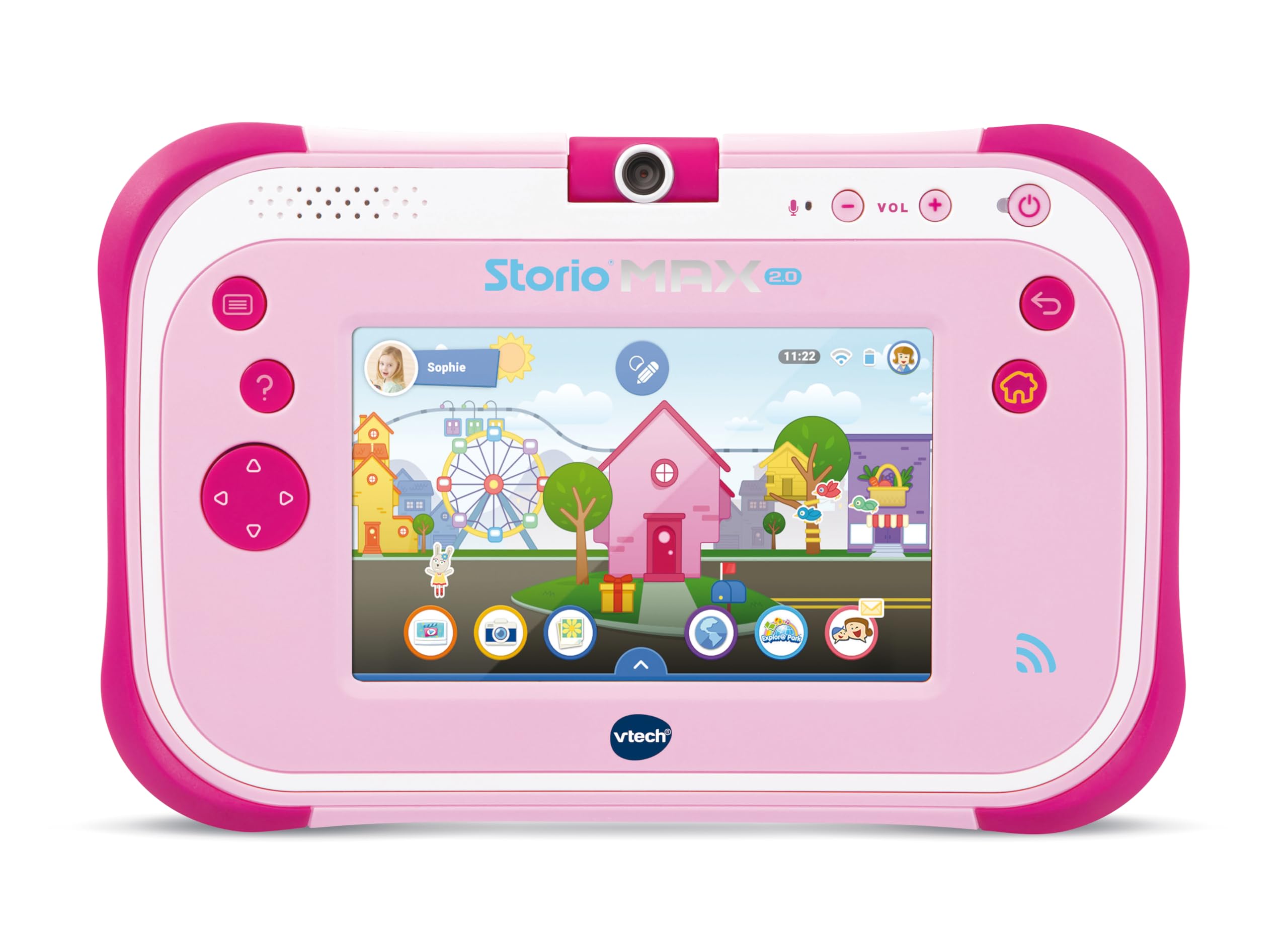 VTech - Storio Max 2.0 Rose, Tablette Enfants Tactile, Éducative et Sécurisée avec Écran Couleur 5 Pouces, WiFi, Android, Appareil Photo, Cadeau Enfant de 3 Ans à 11 Ans - Contenu en Français