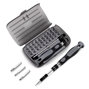 Vinabo Jeu Tournevis de Précision 32 en 1- Mini Set Tournevis Magnétique Bricolage Electronique de Réparation Kit, Outil Informatique pour PC, MacBook, iPhone, Lunettes, Montre, Smartphone