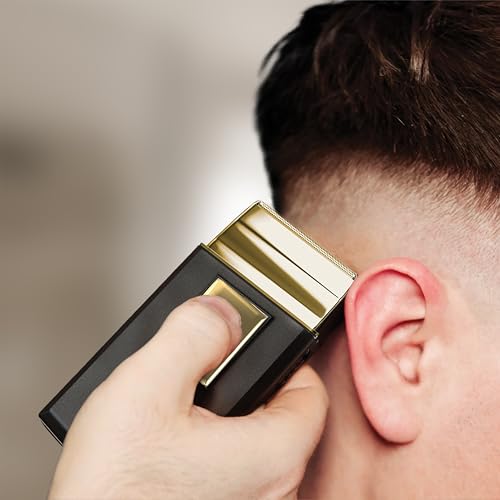 Wahl Travel Shaver Gold Edition - Rasoir électrique sans fil et rechargeable pour hommes, idéal pour les voyages, pour couper les cheveux et la barbe, compact et portable – Image 7