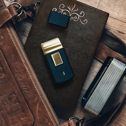 Wahl Travel Shaver Gold Edition - Rasoir électrique sans fil et rechargeable pour hommes, idéal pour les voyages, pour couper les cheveux et la barbe, compact et portable – Image 8
