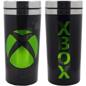 XBOX Mug de Voyage Marchandise Officielle, Flask pour Boissons, Garde les Boissons Chaudes & Froides, Cadeau Original pour Gamers, 450ml (15 fl oz)
