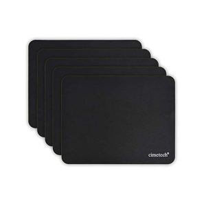 cimetech Tapis de Souris Bureau Tapis Souris Mousepad 23 x 18 cm Ultra Mince améliore la Vitesse et la précision, Base en Caoutchouc Antidérapante, Texturée Résistant à Usure Lavable, Lot de 5