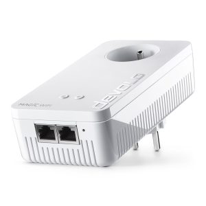 devolo Magic 2 WiFi 6 Next Adaptateur CPL WiFi d'extension, jusqu'à 3.000 Mbits/s Via WiFi 6, 2X Port Ethernet Gigabit, Prise integrée, Blanc