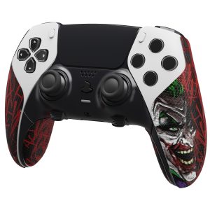playvital Protection pour ps5 Edge Grip Manette Sticker,Autocollant Skin pour ps5 Edge Controller Accessoires,Antidérapante Souple PU-Clown Hahaha