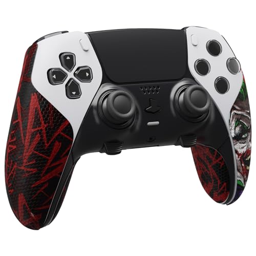 playvital Protection pour ps5 Edge Grip Manette Sticker,Autocollant Skin pour ps5 Edge Controller Accessoires,Antidérapante Souple PU-Clown Hahaha – Image 5