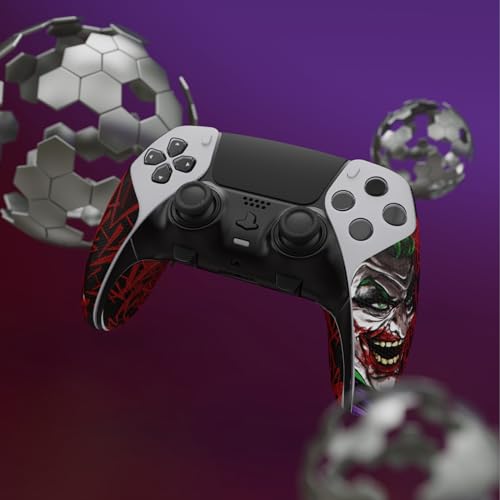 playvital Protection pour ps5 Edge Grip Manette Sticker,Autocollant Skin pour ps5 Edge Controller Accessoires,Antidérapante Souple PU-Clown Hahaha – Image 7