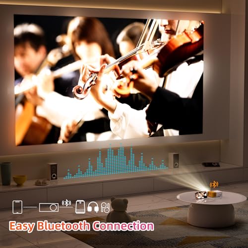 vamvo Mini Projecteur Portable VideoProjecteur de Film Retroprojecteur, Compatible avec Smartphone/PS4/Firestick, La Vidéo Peut être Directement Reflétée sur Le Projecteurs – Image 4